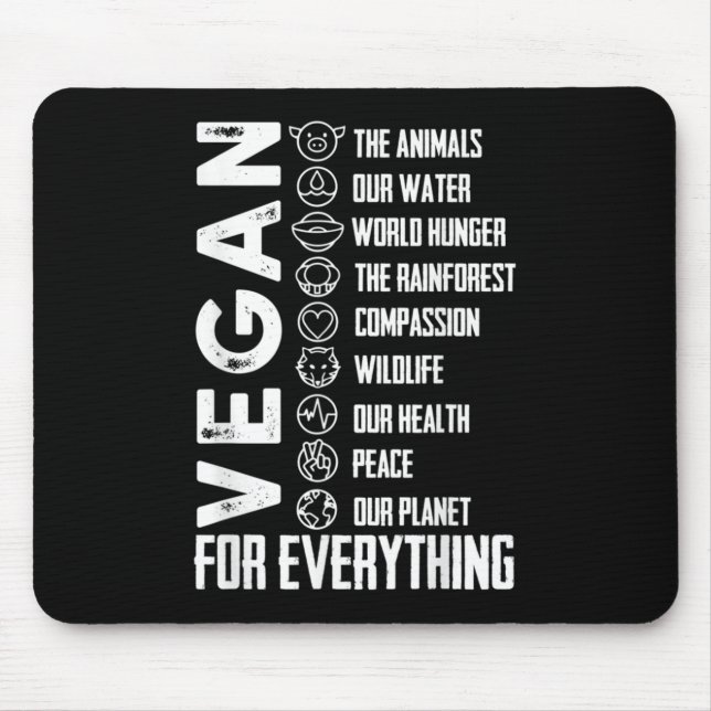 Mousepad mundo vegan dia-feliz mundo vegan dia-dia-o futuro (Frente)