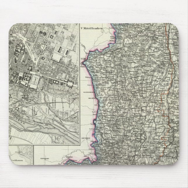 Mousepad Munique, Augsburgo, Baviera (Frente)