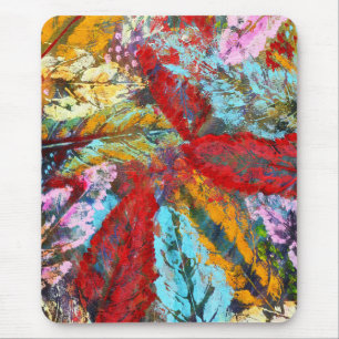 Mousepad Mural de grafite Arte urbana abstrata folhas