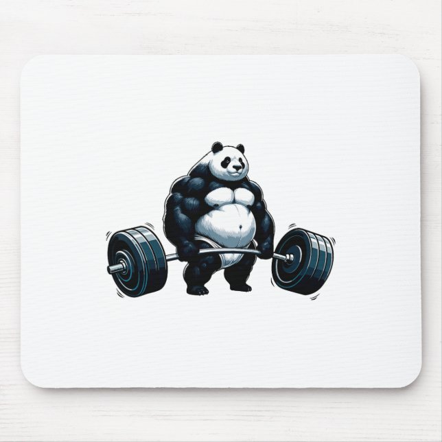 Mousepad Muscle Gym Panda Bodybuilding Motivat (Frente)