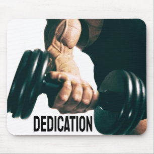 Mousepad Músculos de Workout Motivacional de Dedicação