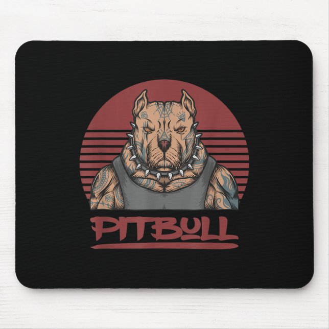 Mousepad Musculoso Cachorro Agressivo Parecido Touro Com To (Frente)