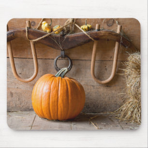 Mousepad Museu dos Agricultores. Pumpkin em celeiro com far