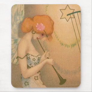 Mousepad Música Antiga Anjos Músicos Flauta Harpa Vitoriano