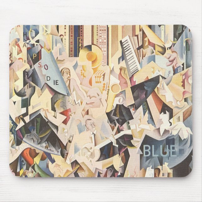 Mousepad Música Antiga, Jazz Art Déco, Rapsódia em Azul (Frente)