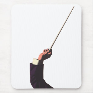 Mousepad Música Antiga, Mão do Maestro Segurando uma Baton
