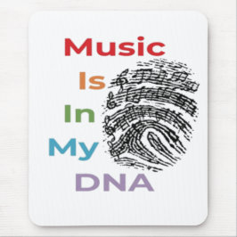 Mousepad Música Colorida Está Em Meu DNA Musical Notes