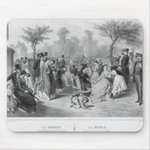 Mousepad Música, concerto militar em um jardim público