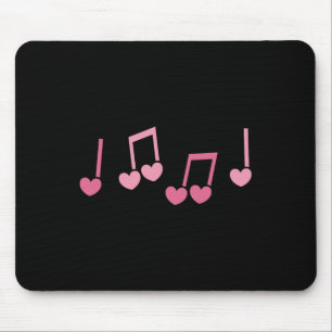 Mousepad Música Coração Nota Musical Engraçado Músico Crian