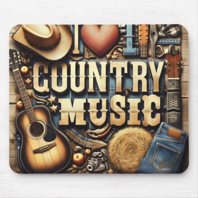 Mousepad Música country. (Frente)