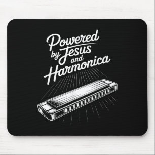 Mousepad Música Cristã Alimentada Por Jesus E Harmônica