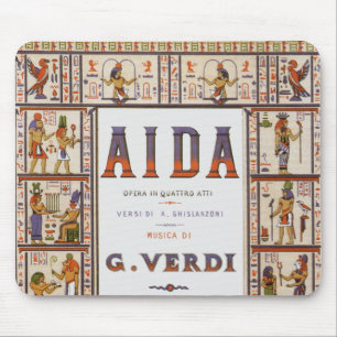 Mousepad Música da ópera do vintage, egípcio Aida por Ve
