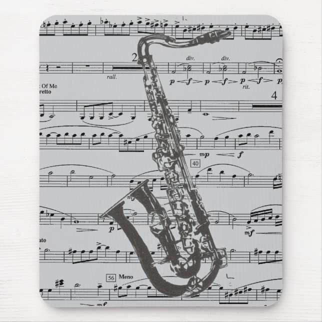 Mousepad Música do saxofone (Frente)