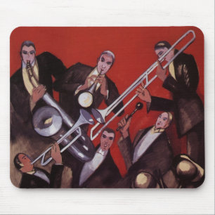 Mousepad Música do vintage, bloqueio musical da banda de