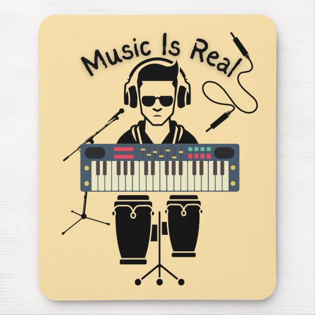 Mousepad Música É Real (Frente)