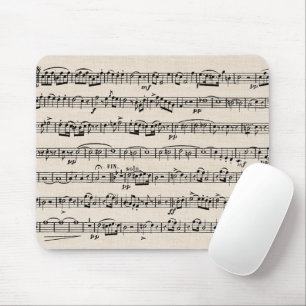 Mousepad Música em Folha em Burlap
