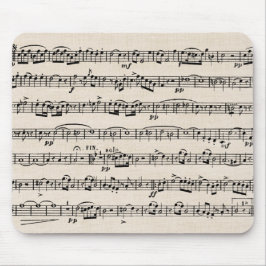 Mousepad Música em Folha em Burlap