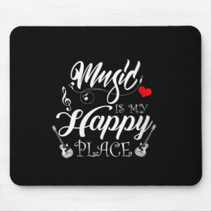 Mousepad Música Feminina É Meu Lugar Feliz Motivacional Cit
