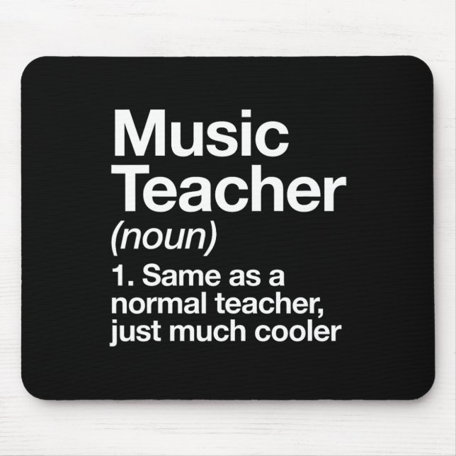 Mousepad Música Professora Definição Divertida De Volta À E (Frente)
