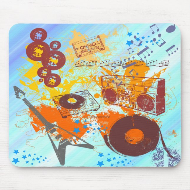 Mousepad Música retro do anos 80 (Frente)