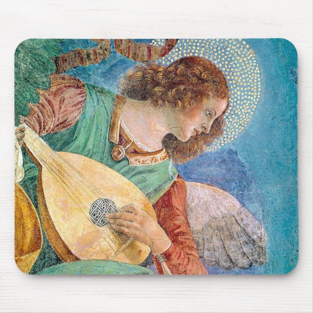 Mousepad Musical angel playing guitar (Frente)