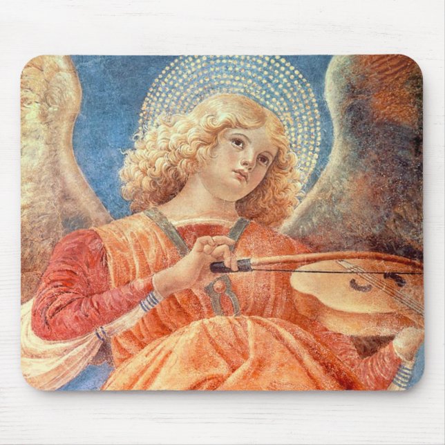 Mousepad Musical angel playing the violin fresco (Frente)