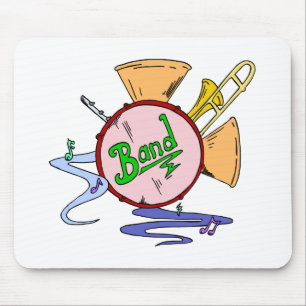 Mousepad Musical de instrumentos musicais de Banda escolar