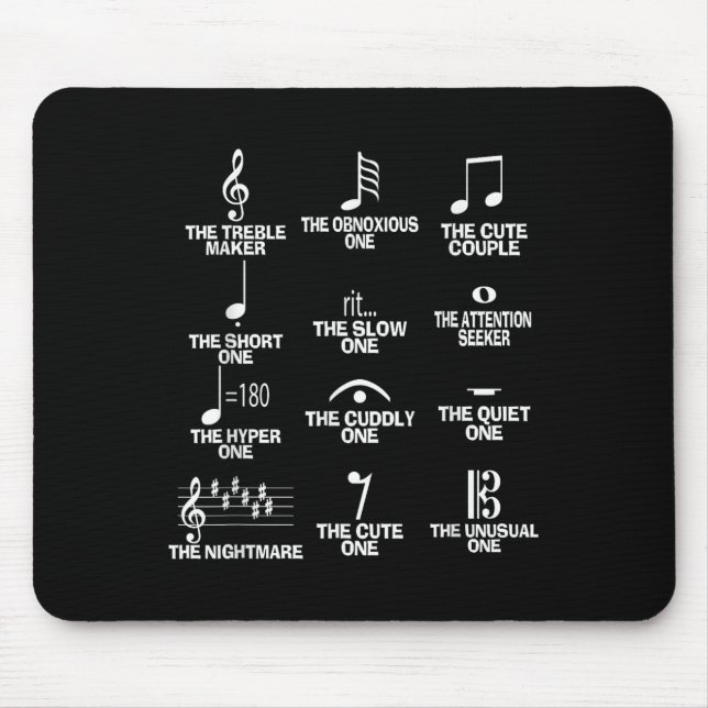 Mousepad Musical Notes Symbol Definition Humor Funny Christ (Frente)