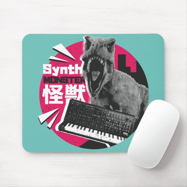 Mousepad Músico Sintetizador Dino  (Com mouse)