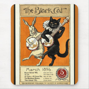 Mousepad Músicos de Gato Negro e Coelhinhos