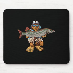 Mousepad Muskie Fisheries Tiger Musky Hunting Bigfoot Pesca