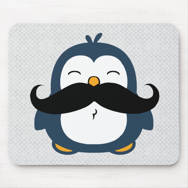 Mousepad Mustache Penguin (Frente)