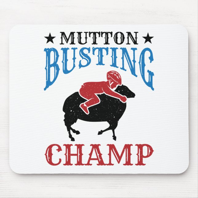 Mousepad Mutton Busting Champ Shepings (Frente)