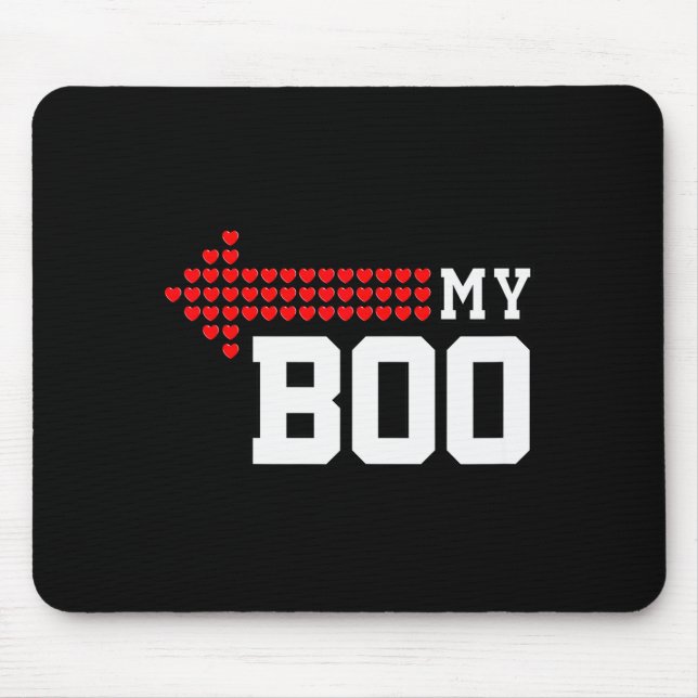 Mousepad My Boo &amp; My Bae Valentines Day Cute Couple Mat (Frente)