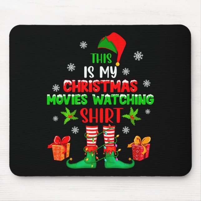 Mousepad My Christmas Movies Watching Shirt Cute Elf Costum (Frente)