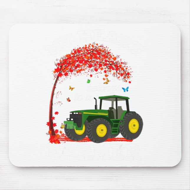 Mousepad My Heart Belongs To A Farmer Valentine For Farmer  (Frente)