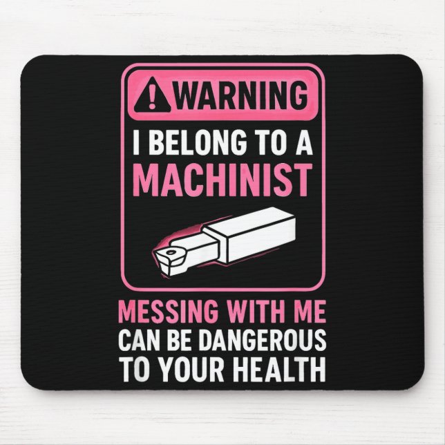 Mousepad My Knight In Machinist Wife Girlfriend Funny Anniv (Frente)