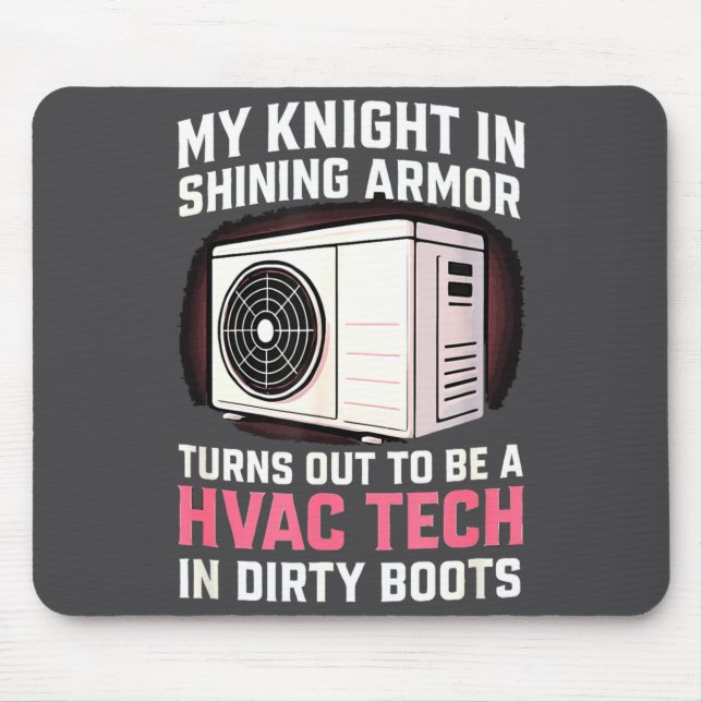 Mousepad My Knight In Shining Funny Hvac Tech Wife Women Gi (Frente)