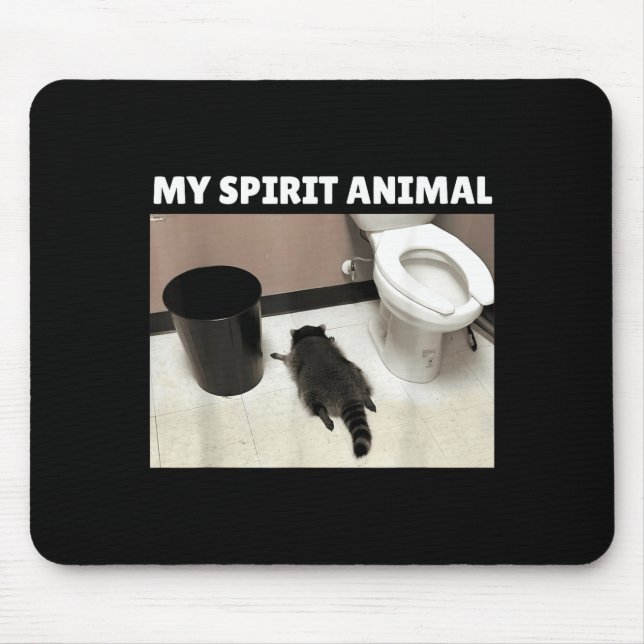 Mousepad My Srit Animal Raccoon Trash Panda Drunk In The Ba (Frente)