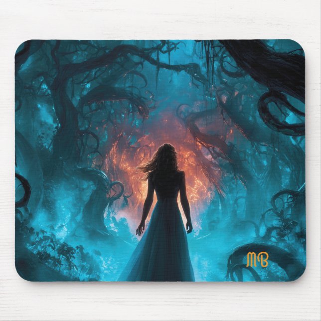 Mousepad Mysterious Dreamlike Enchanted Dark Magical.Forest (Frente)