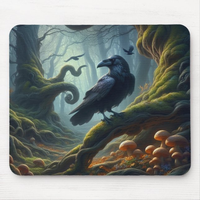 Mousepad Mystic Raven Forest Hues (Frente)