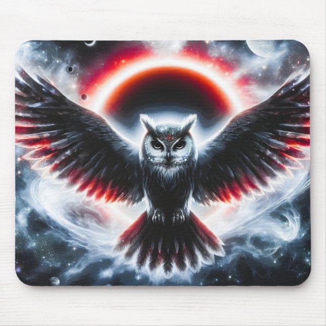 Mousepad Mystical Cosmic Celestial Owl (Frente)