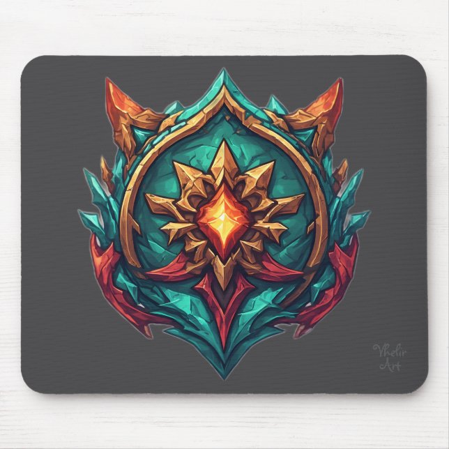 Mousepad Mythic Dragon Crest Gamer Emblem (Frente)