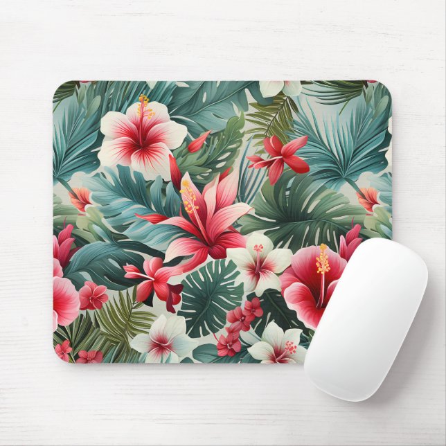 Mousepad Nº 22 Padrão Floral (Com mouse)