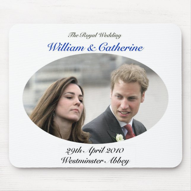 Mousepad N.º 1 O Casamento Real William & Catherine (Frente)