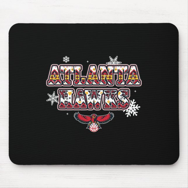 Mousepad N Atlanta Hawks Christmas Ugly Sweater  (Frente)