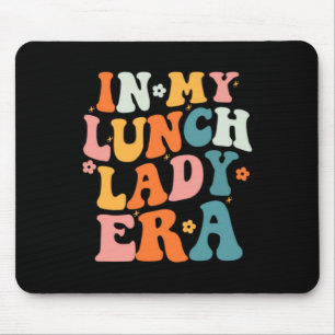Mousepad Na Era da Senhora do Almoço Retro Feliz Primeiro D