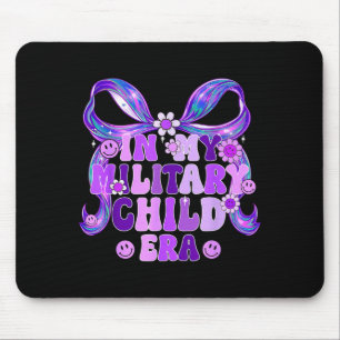 Mousepad na Era Infantil Militar Coquete Laço Roxo para
