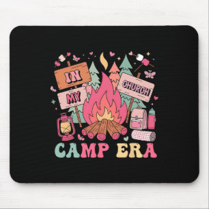 Mousepad Na Minha Era de Acampamento na Igreja Férias de Ve
