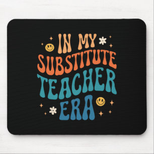 Mousepad Na Minha Era de Professor Substituto Retro Groovy